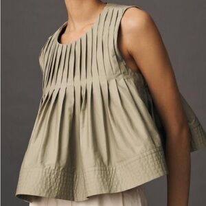 mare mare x anthropologie pleated tank top